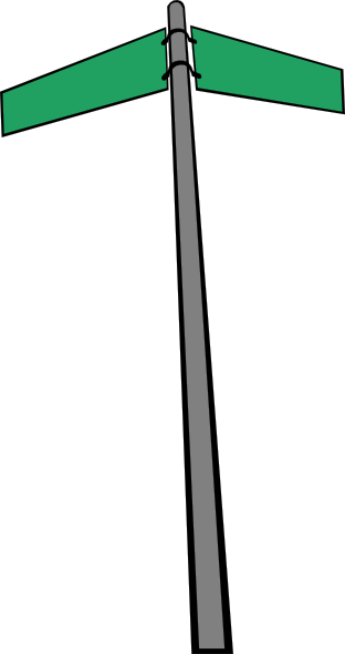 Blank Street Sign PNG File