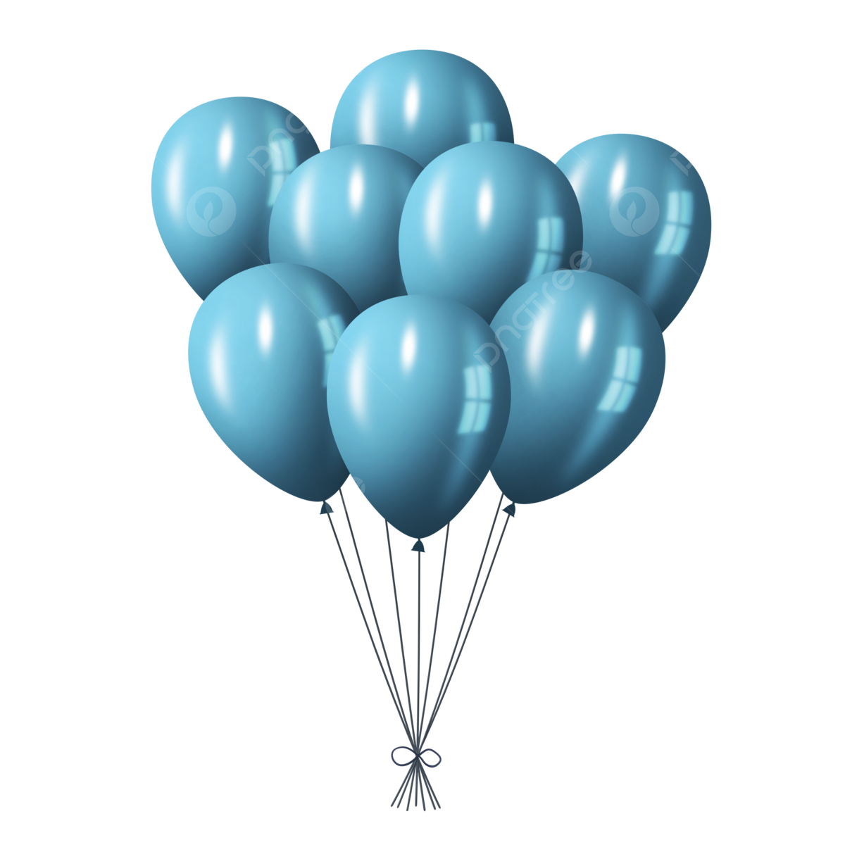 Blue Balloons PNG Image File