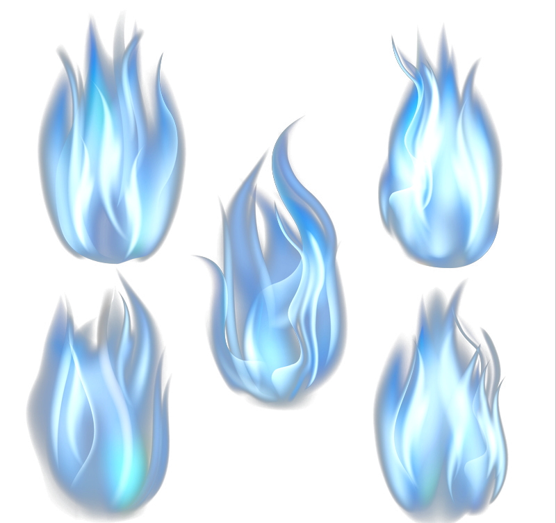 Blue Flames PNG File