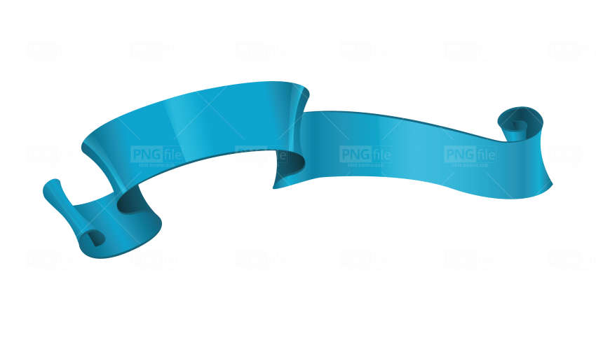 Blue Ribbon PNG Cutout