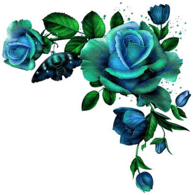 Blue Rose PNG Cutout