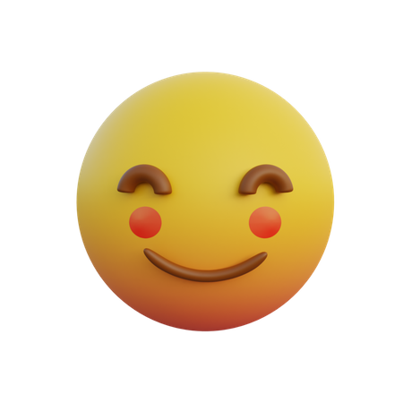 Blushing Emoji No Background