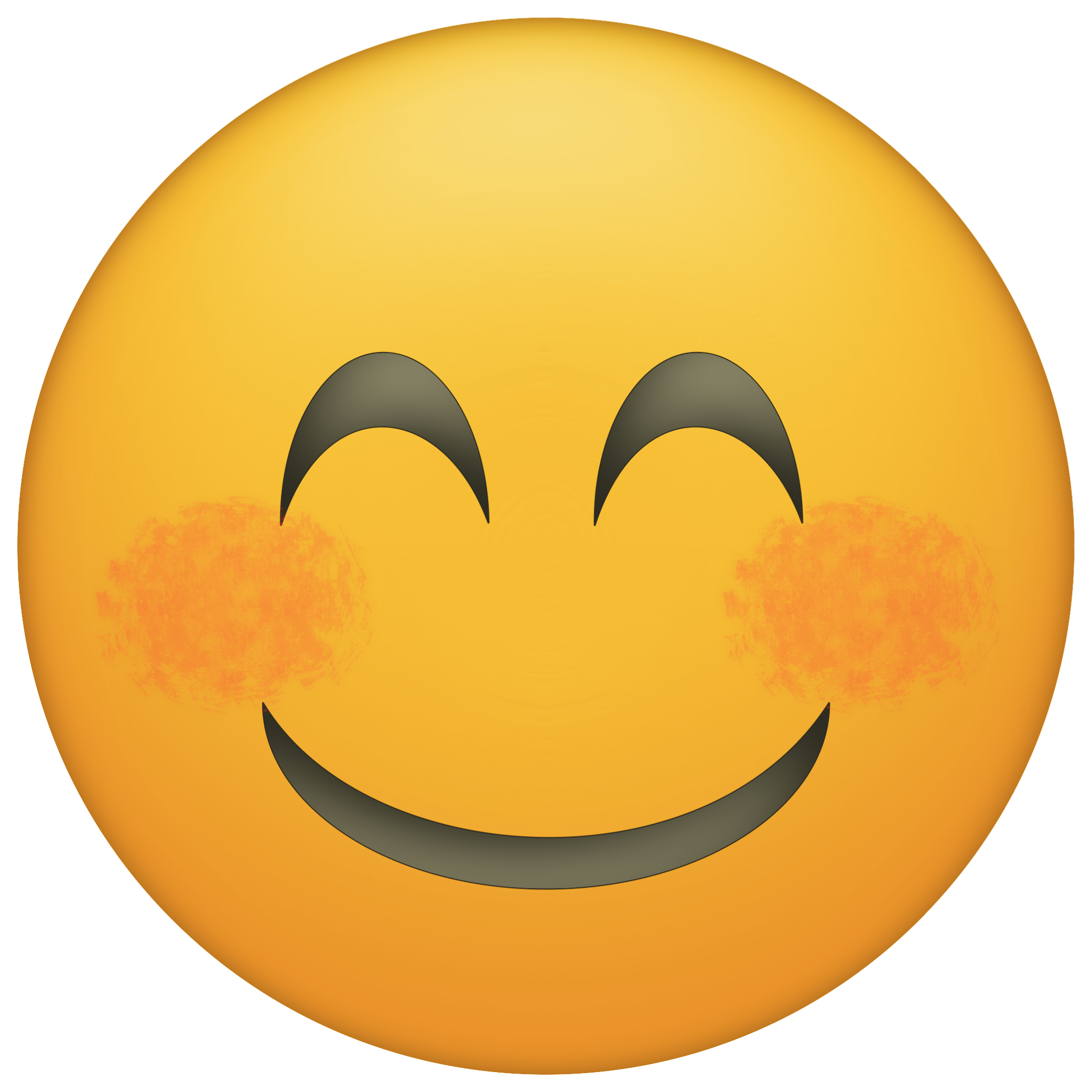 Blushing Emoji PNG Image HD
