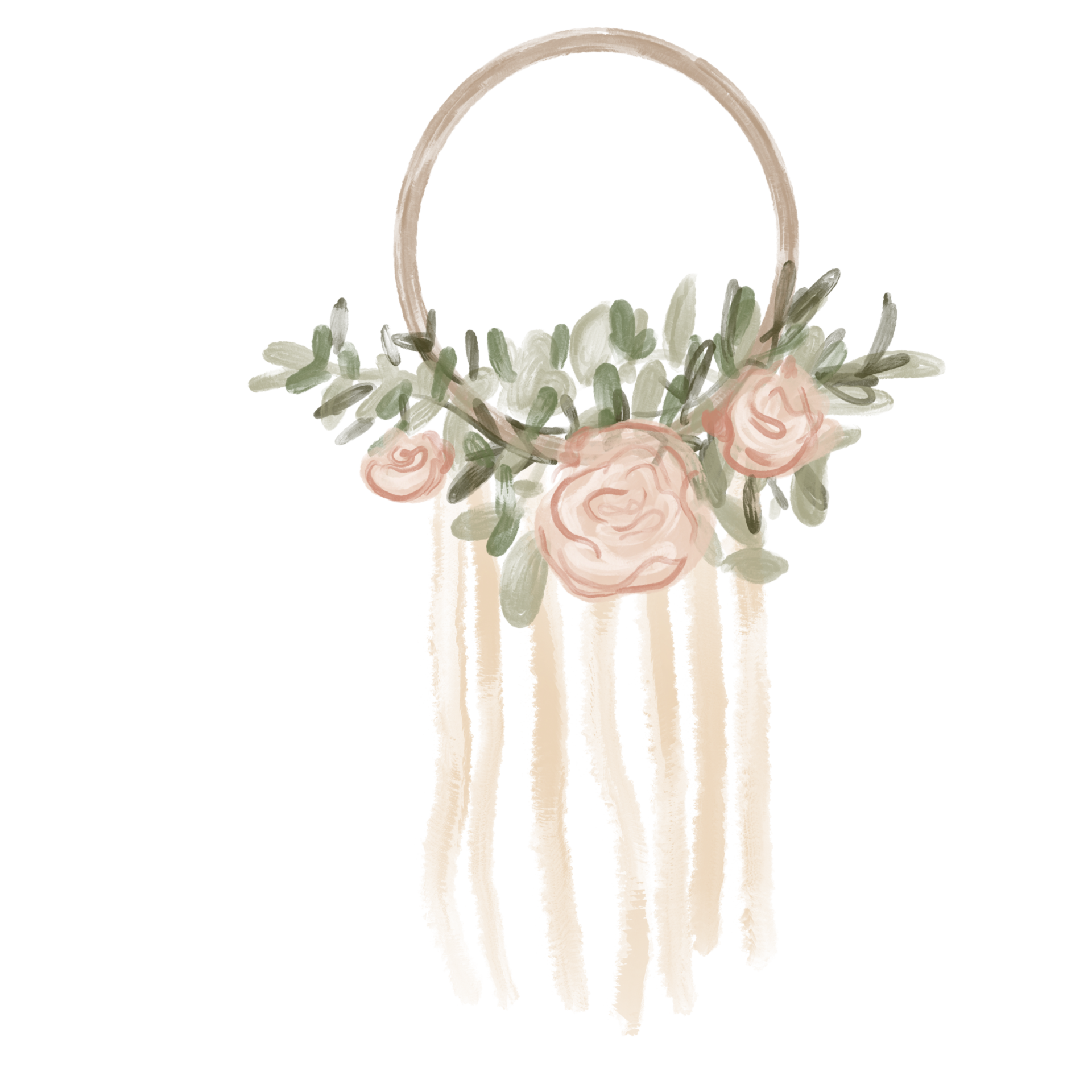 Boho Flowers PNG Picture