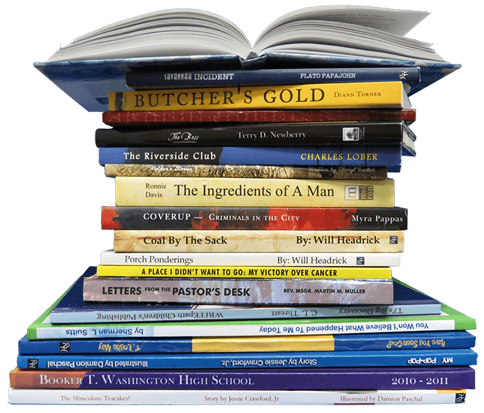 Book Stack PNG Background