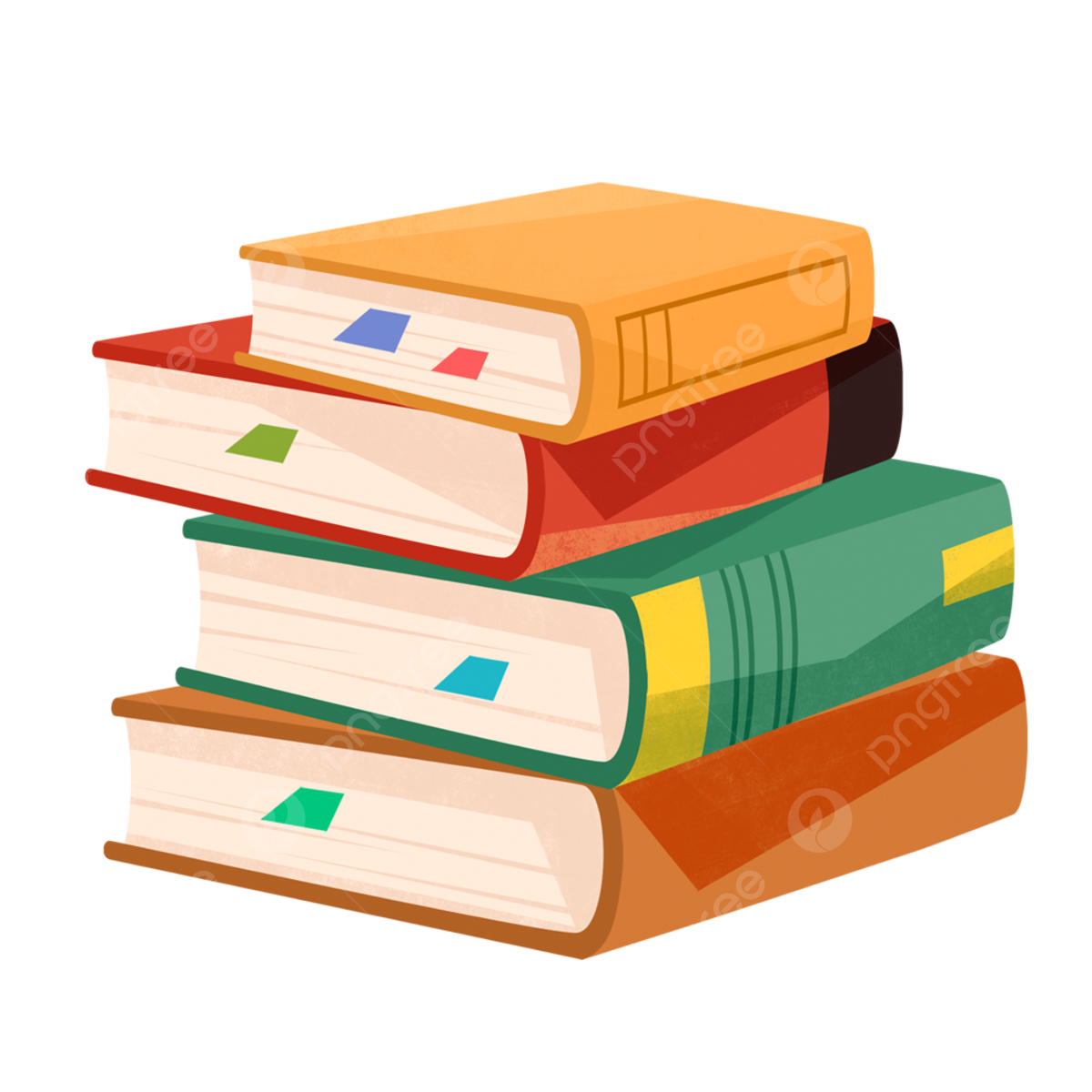 Book Stack PNG Cutout
