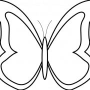 Butterfly Black And White PNG Free Image