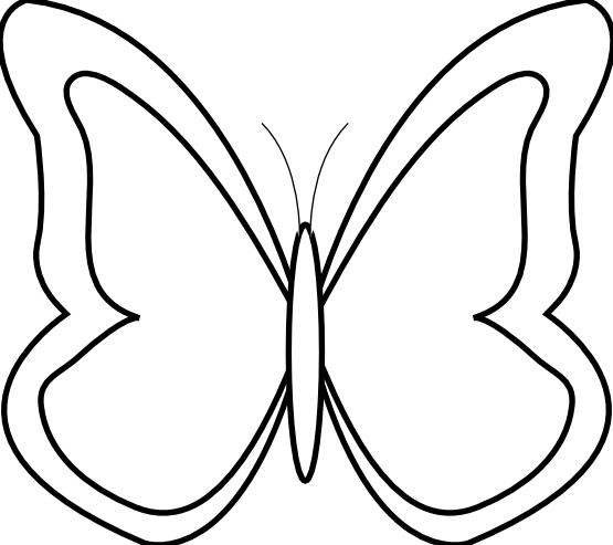 Butterfly Black And White PNG Free Image