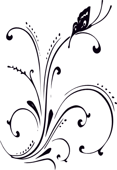 Butterfly Black And White PNG Picture