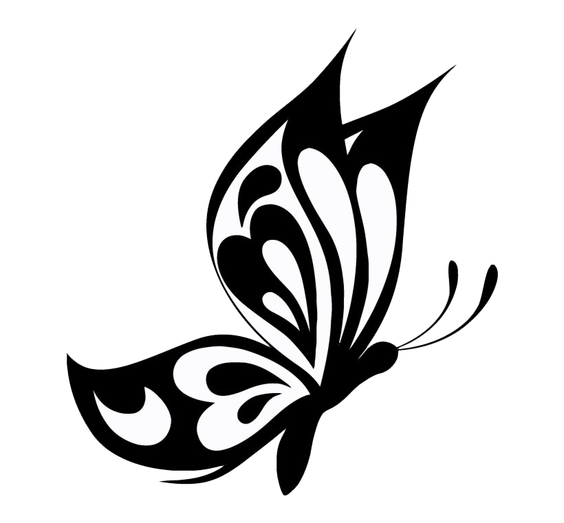 Butterfly Black And White PNG
