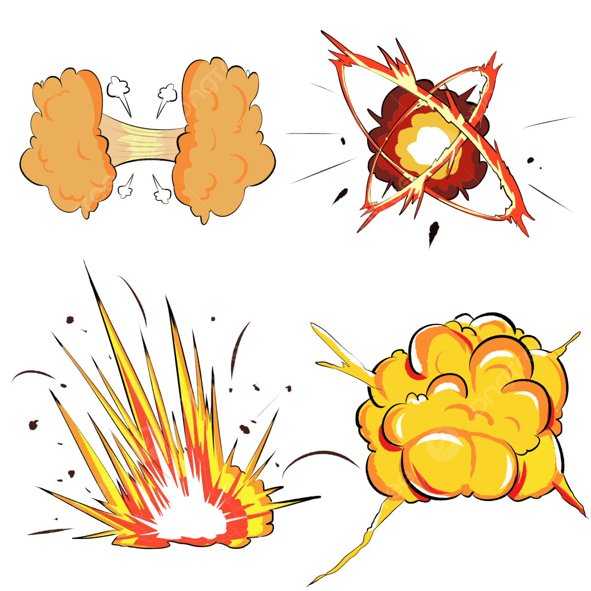 Cartoon Explosion PNG HD Image