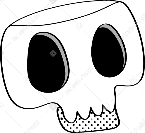 Cartoon Skull No Background