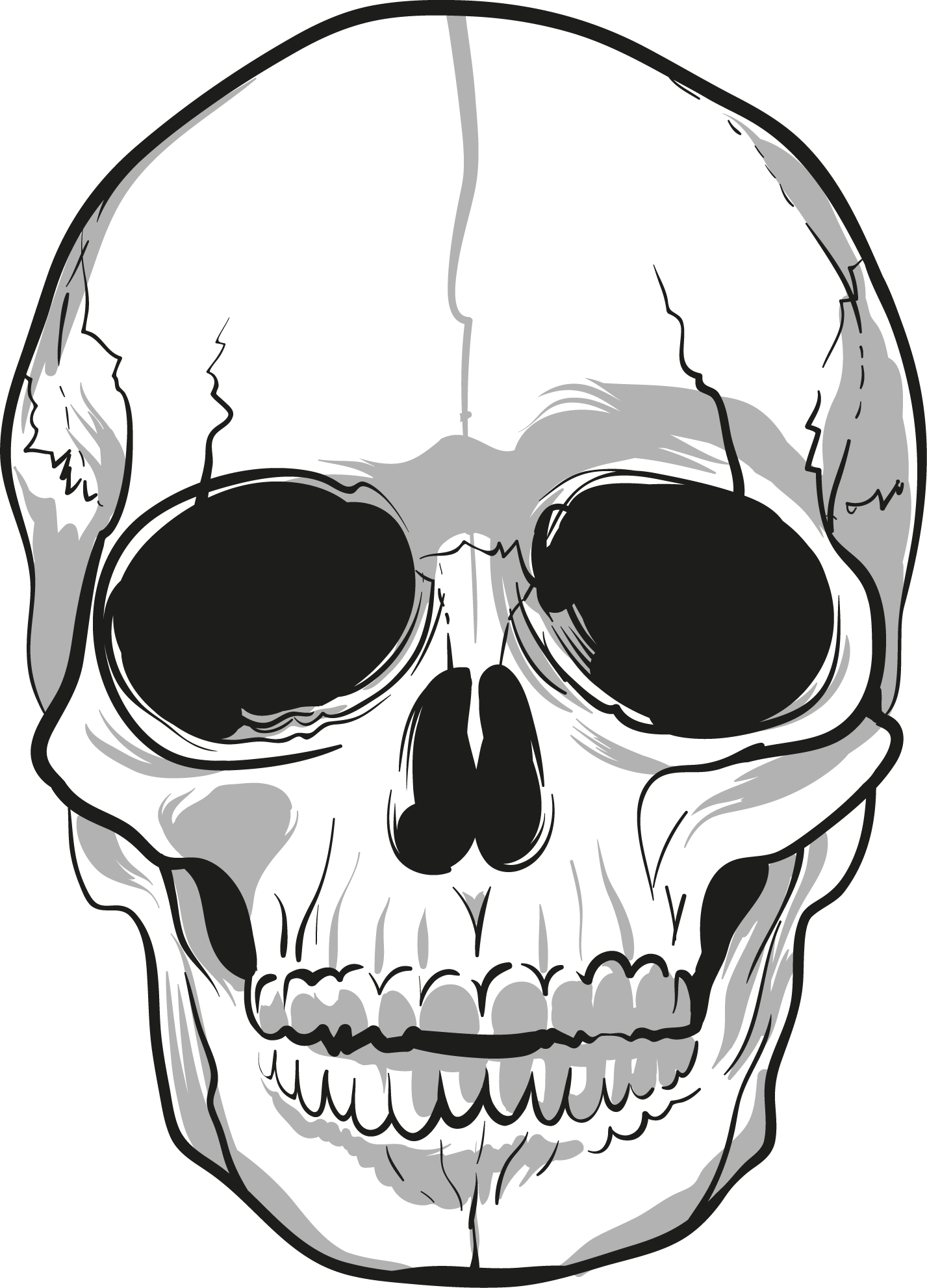 Cartoon Skull PNG Background
