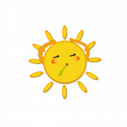 Cartoon Sun Background PNG