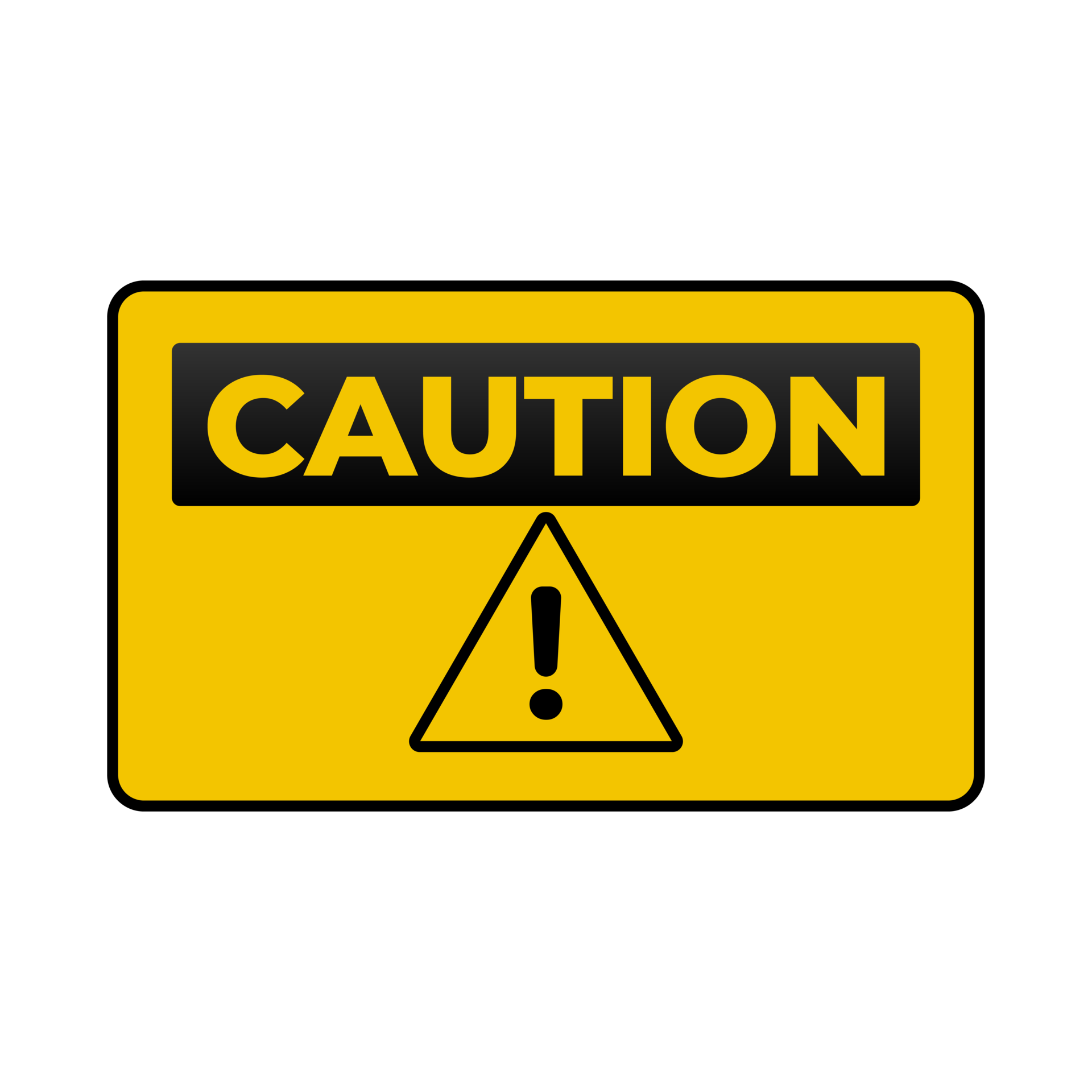 Caution Sign Background PNG