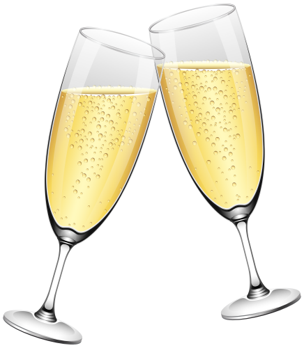 Champagne Glasses Background PNG