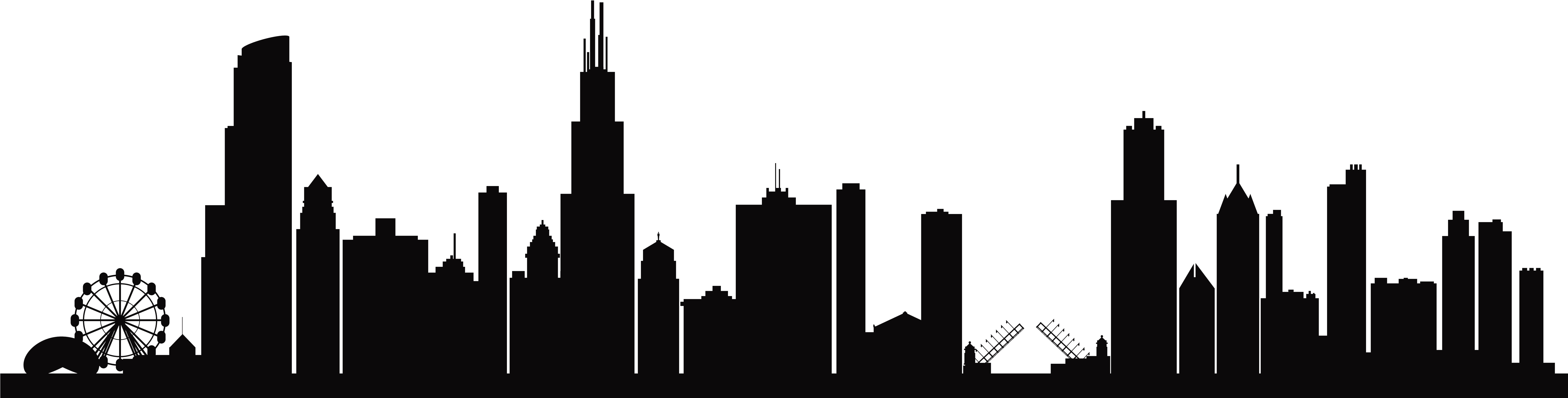 Chicago Skyline PNG Cutout