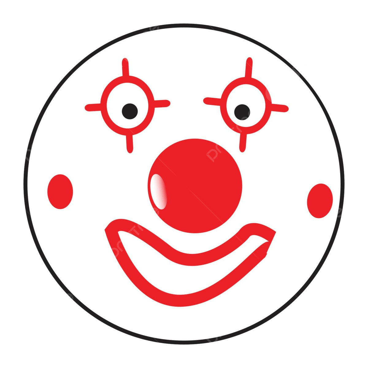 Clown Face PNG Cutout