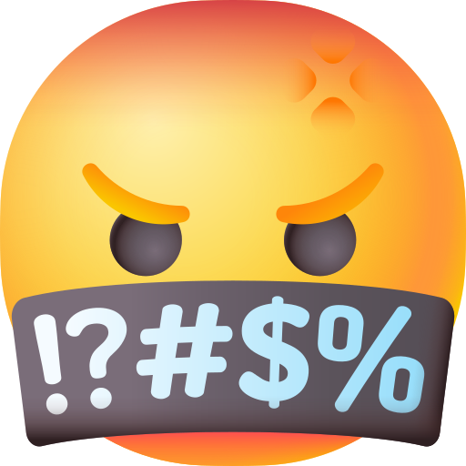 Cursing Emoji PNG Cutout