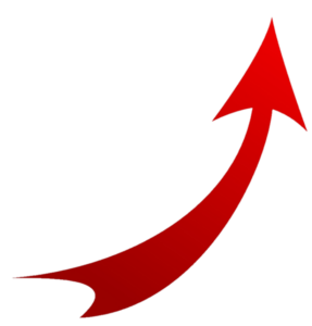 Curved Red Arrow PNG Cutout