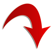Curved Red Arrow PNG Image File