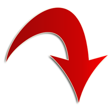 Curved Red Arrow PNG Image File