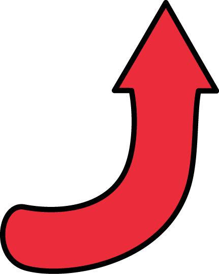 Curved Red Arrow PNG Images HD