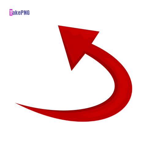 Curved Red Arrow PNG Photo