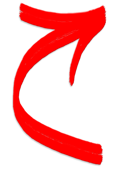 Curved Red Arrow