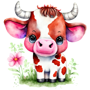Cute Cow PNG Image File
