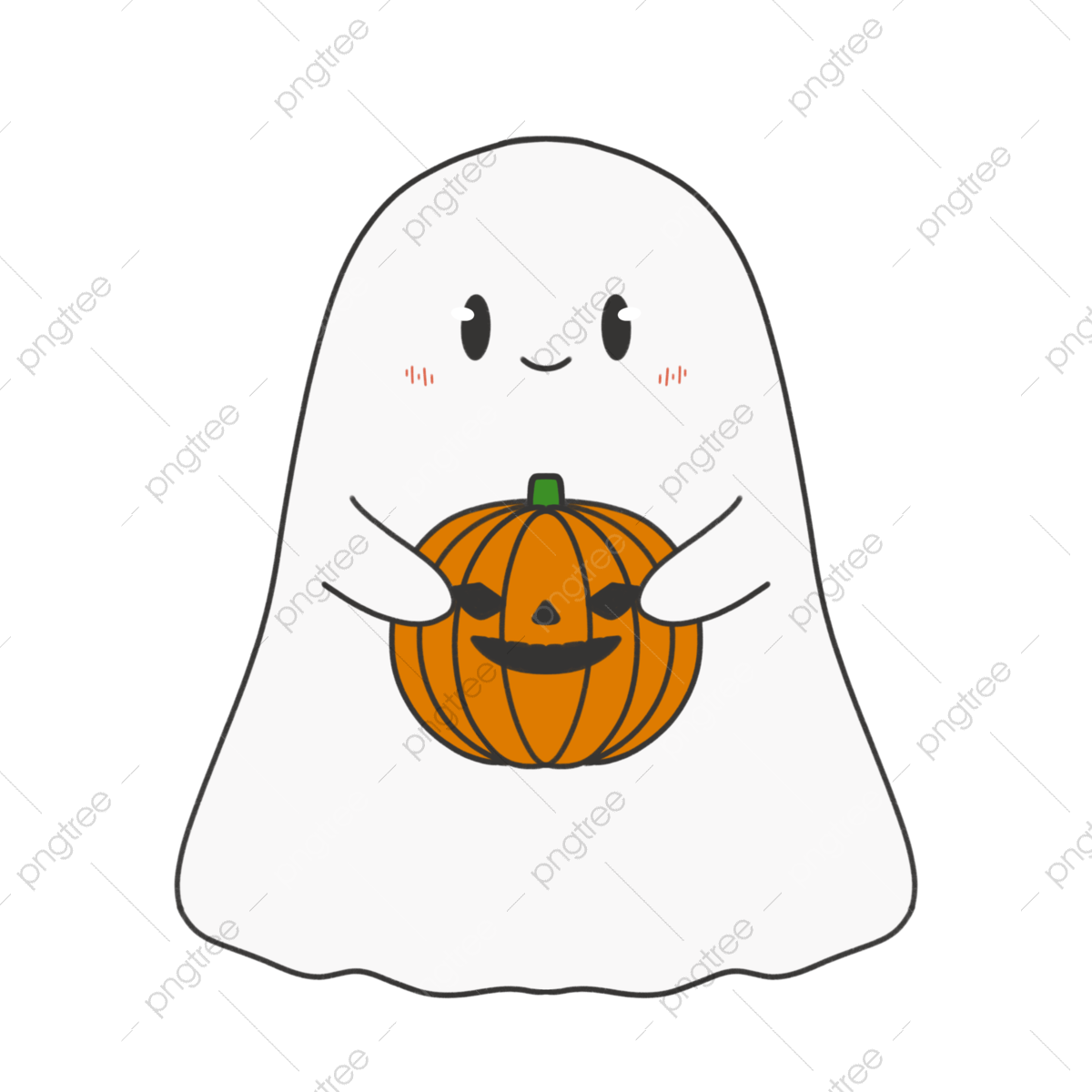 Cute Ghost PNG Background