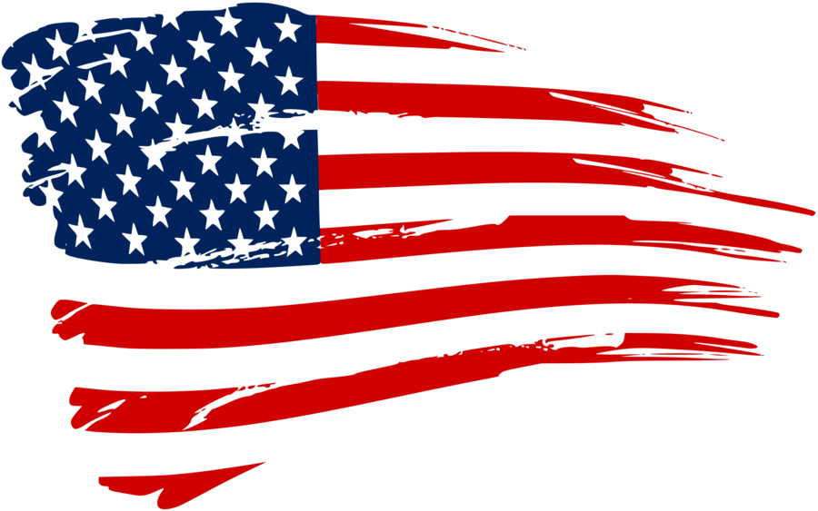 Distressed American Flag PNG Clipart