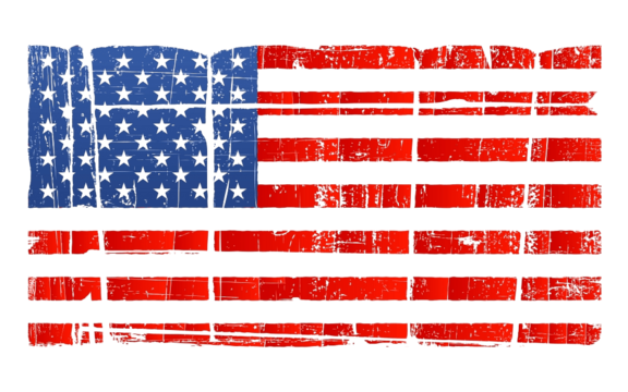 Distressed American Flag PNG Photo