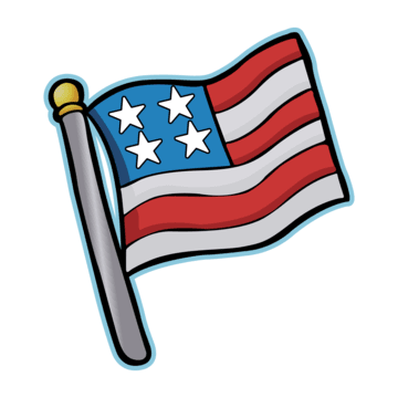 Distressed American Flag PNG Picture