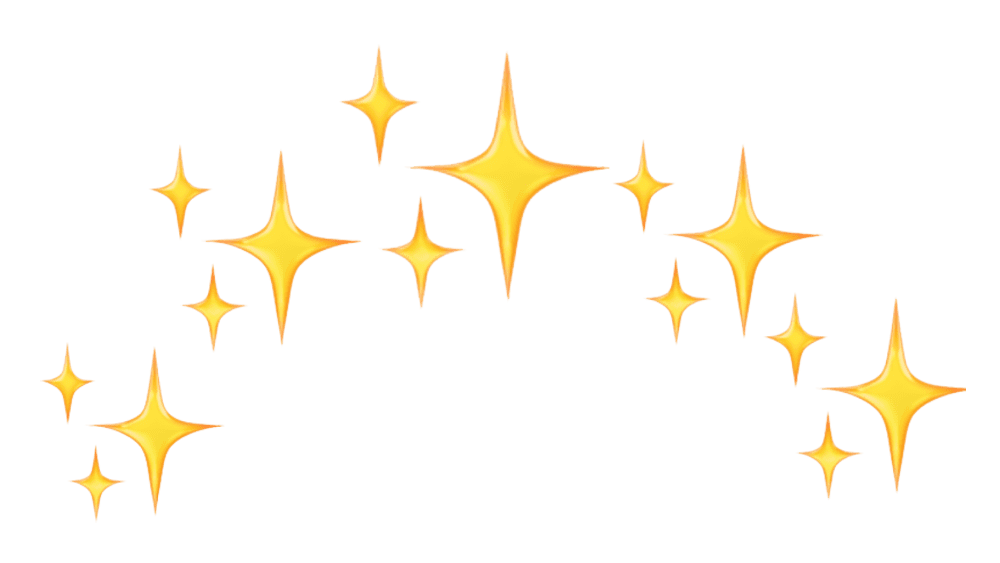 Emoji Sparkles PNG Cutout
