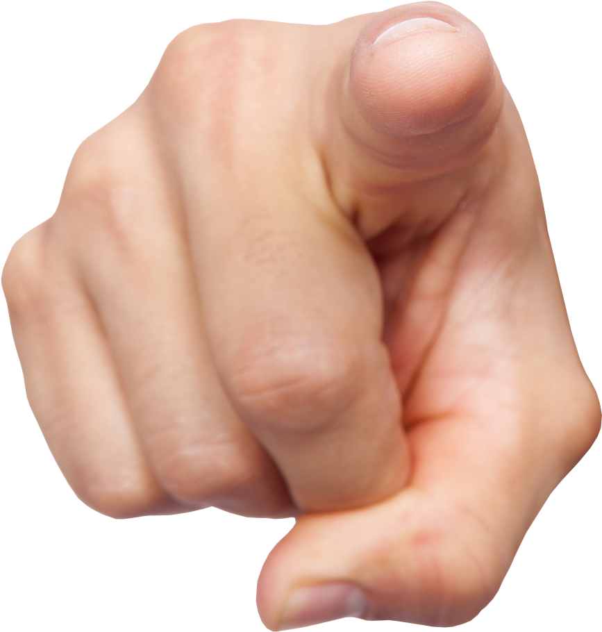 Finger Pointing At You PNG Cutout