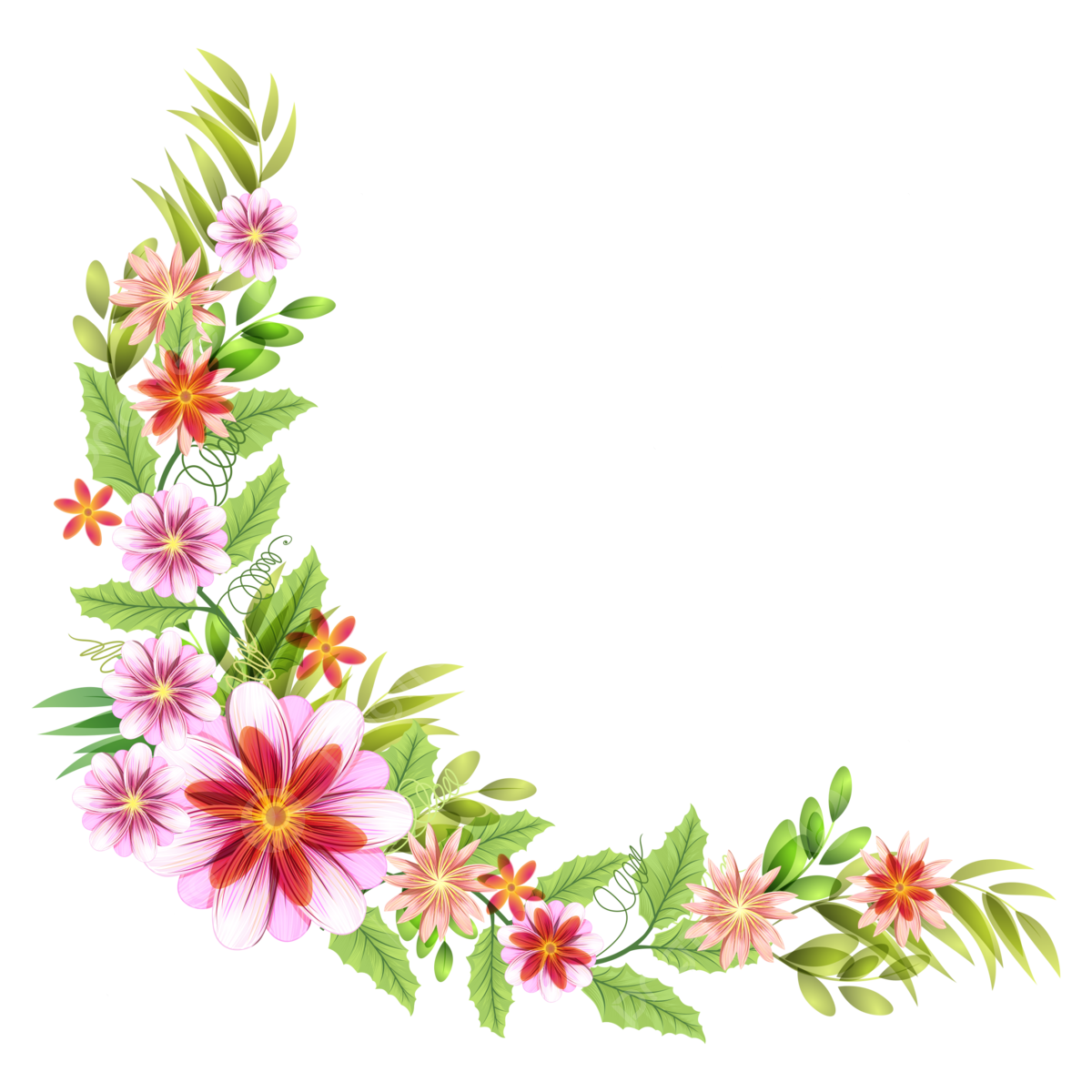Floral Design Background PNG
