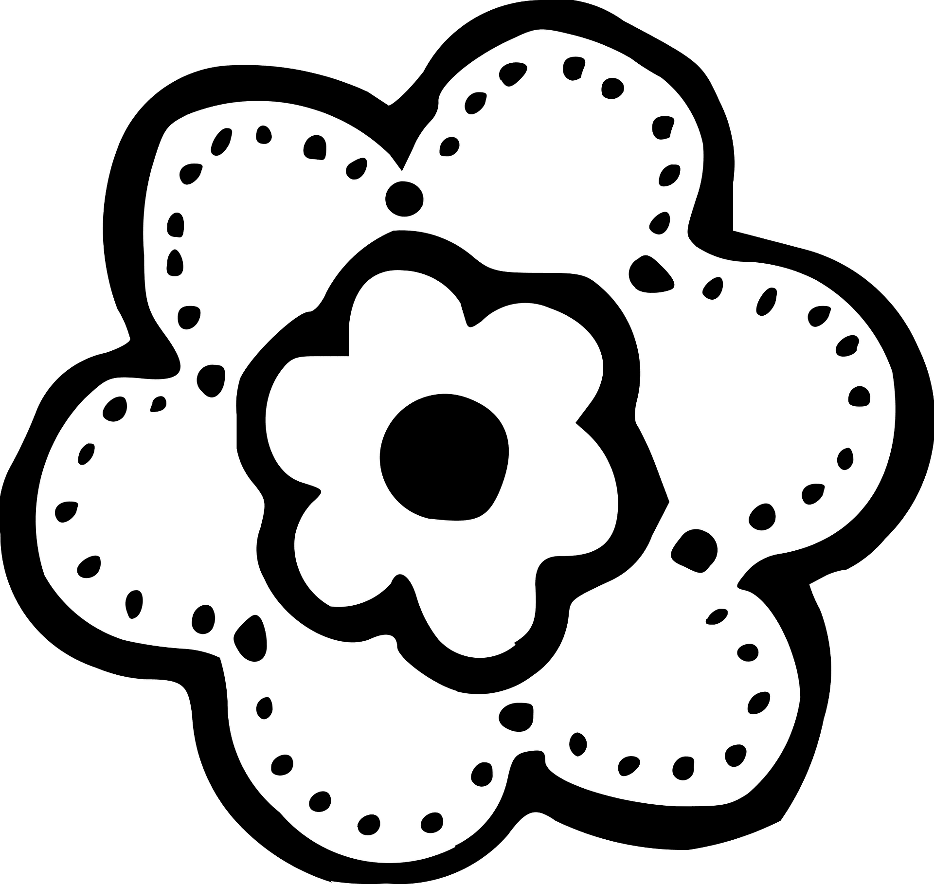 Flower Black And White PNG Images HD