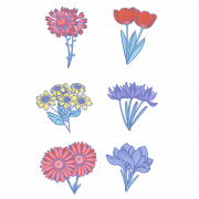 Flower Drawing PNG Background