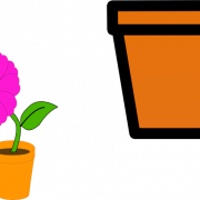 Flower Pot Background PNG