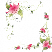 Flowers Border PNG Background