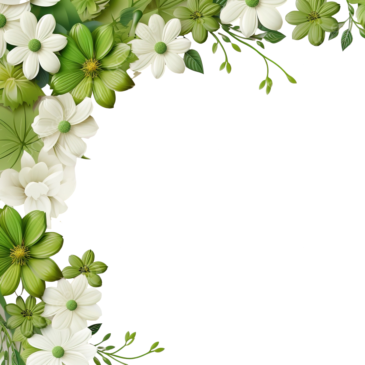 Flowers Border PNG HD Image