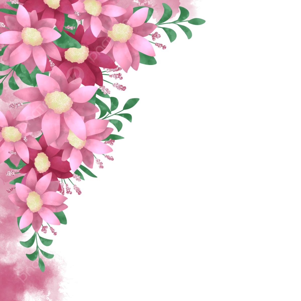 Flowers Border PNG Images HD