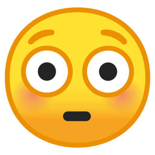 Flushed Emoji Background PNG
