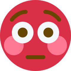 Flushed Emoji PNG Free Image