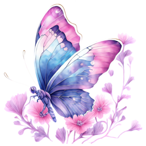 Flying Purple Butterfly PNG Images