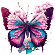 Flying Purple Butterfly PNG Picture