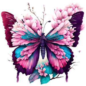 Flying Purple Butterfly PNG Picture