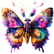 Flying Purple Butterfly Transparent