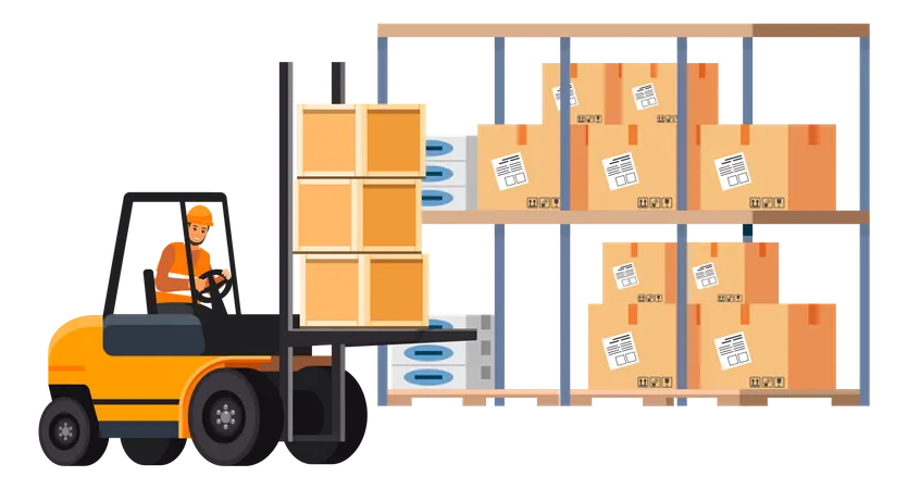 Forklift PNG Cutout